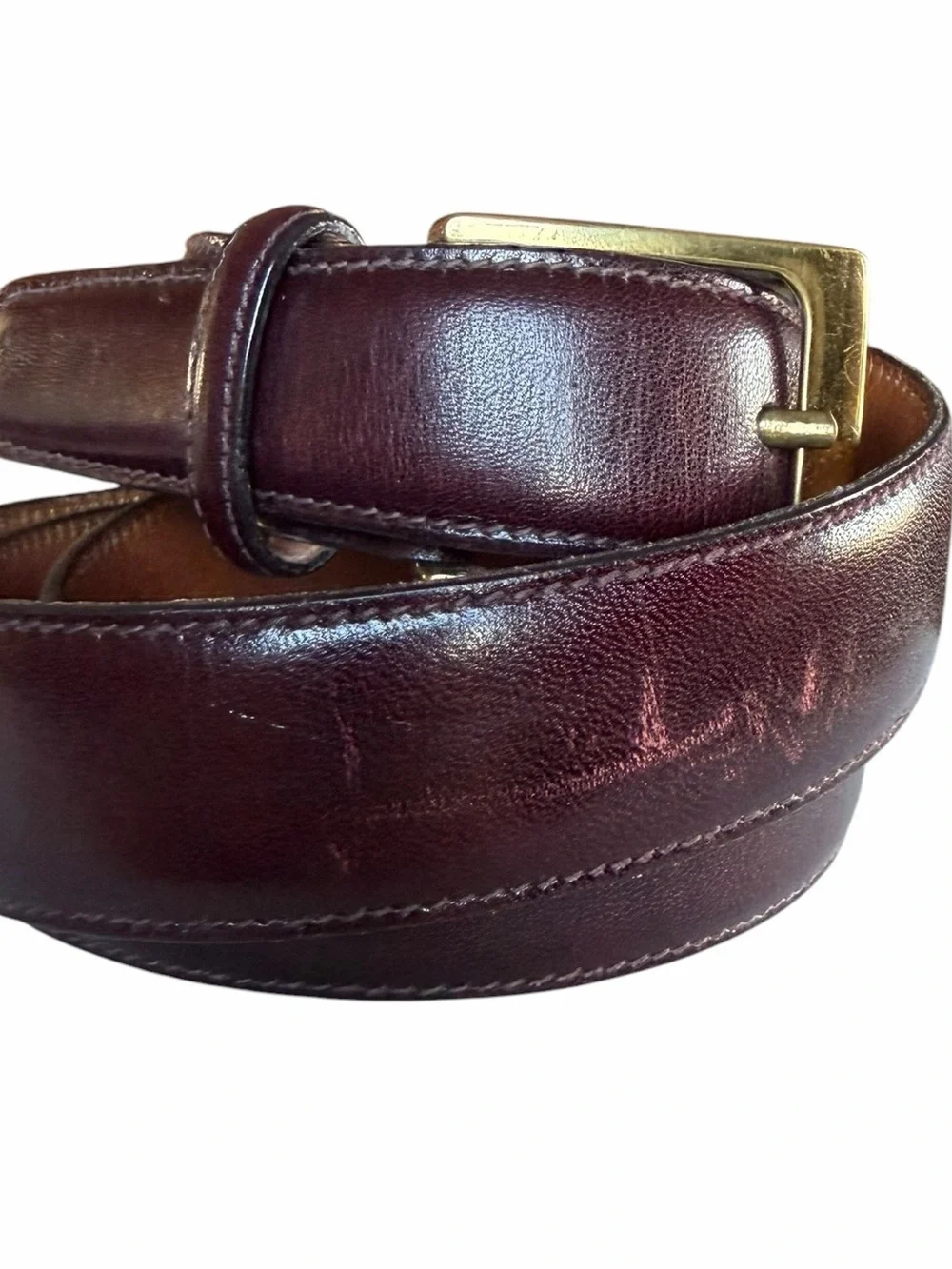Vintage Trafalgar for Corinna Cognac Brown Leather Unisex Belt Timeless Classic